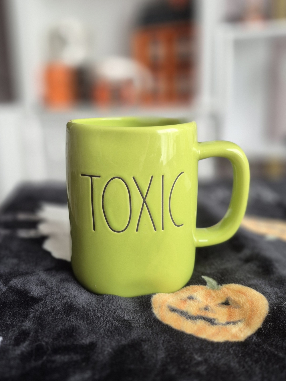 Rae Dunn Lime Green "TOXIC" Ceramic Mug